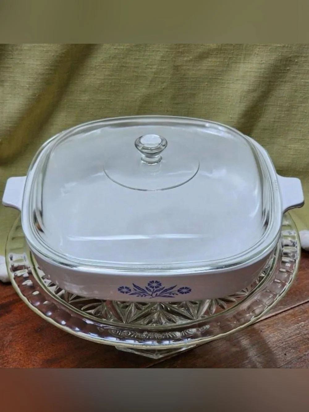 ✨💙 RARE 1966-1969 CorningWare Blue Cornflower 10 Inch Casserole with Lid P-B-10